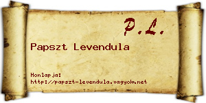 Papszt Levendula névjegykártya